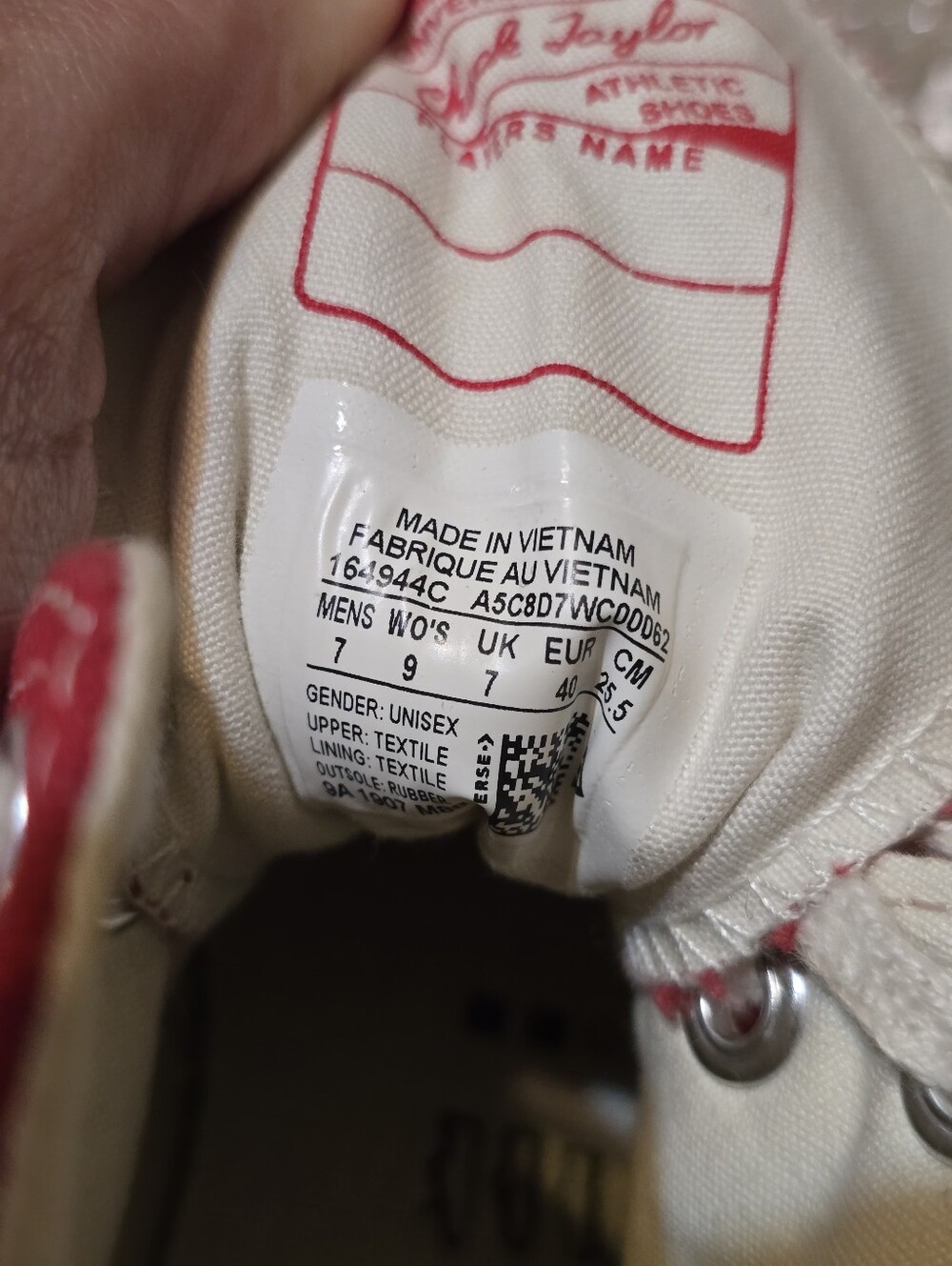 Converse Chuck Taylor All Star High Top Sneakers - Red - Picture 10 of 10
